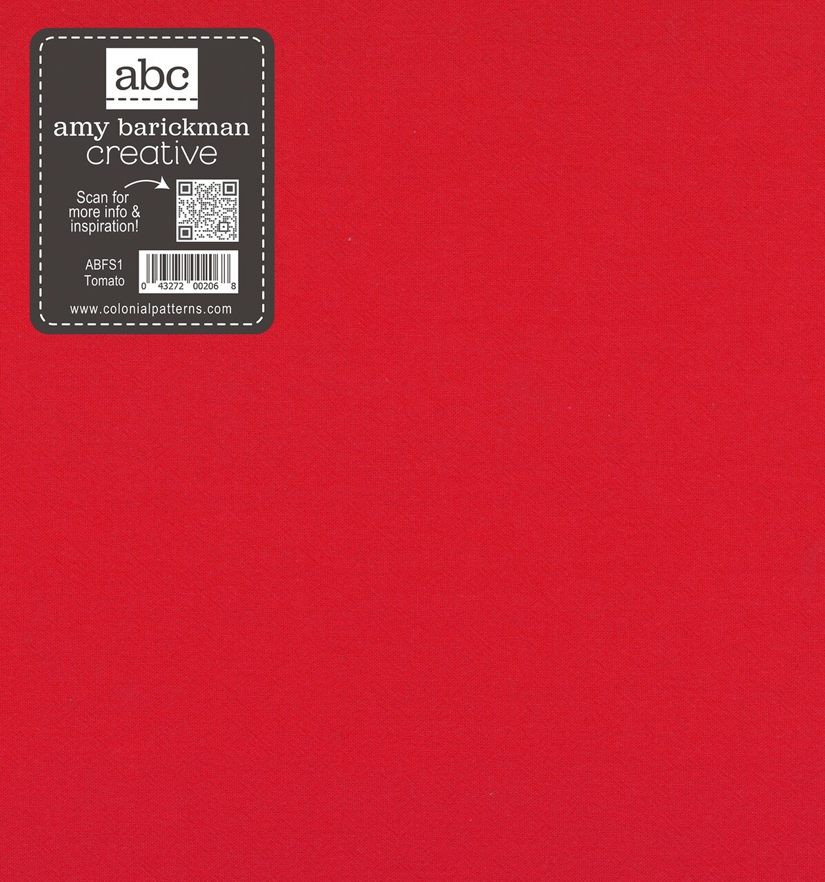 Amy Barickman Creative 28" X 28" Color-Dye Flour Sack Towel-Tomato Red